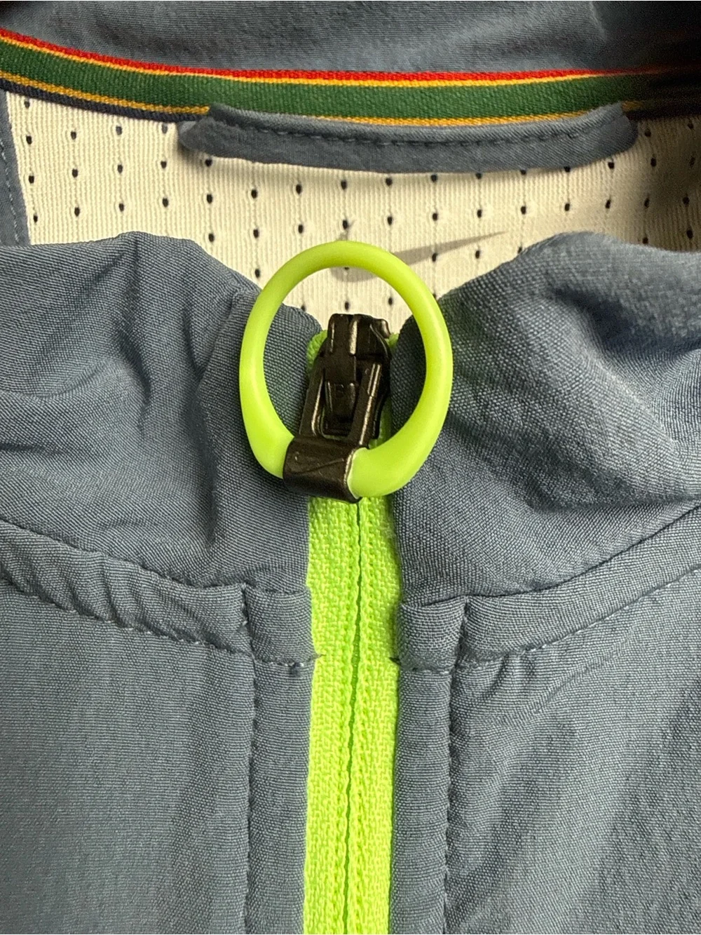 Teen Nike Slate Blue and White Track Jacket with Neon Accent - Picture 6 of 9